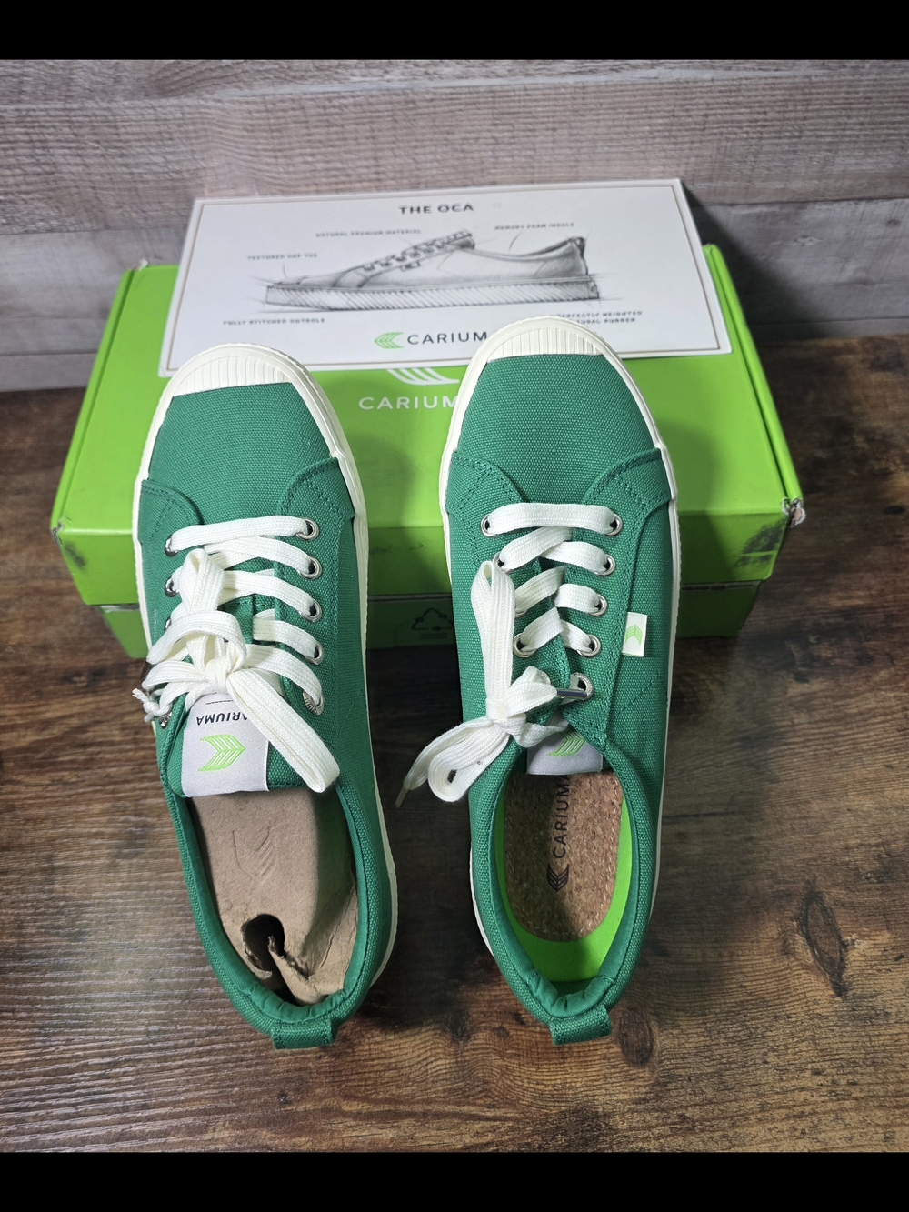 Cariuma Green OCA Low Canvas Sneakers 8.5 Women/7 MEN - Picture 7 of 7